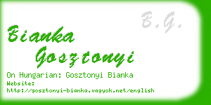 bianka gosztonyi business card